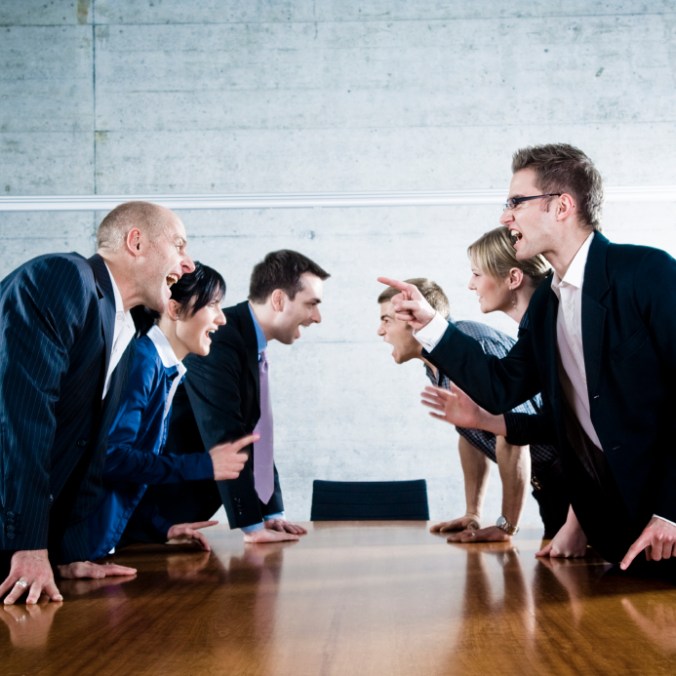 Business People Yelling